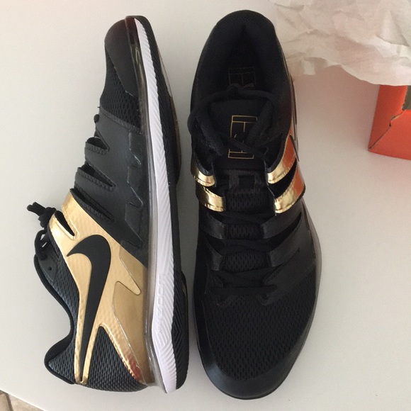 Nike Air Zoom Vapor X HC Black Gold AA8030 15 Med - Picture 7 of 9
